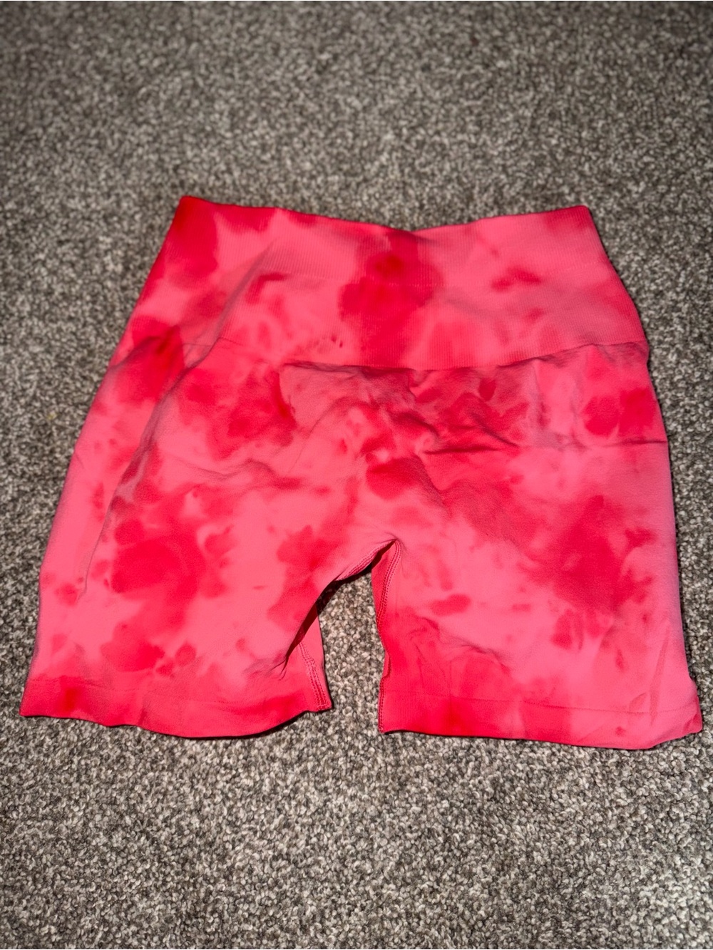 AUROLA Pink Tie Dye Bike Shorts